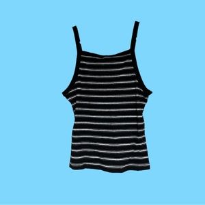 Kohl's Black & White Striped Tank